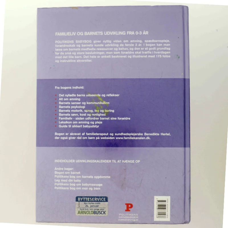 Politikens babybog af Benedikte Hertel (Bog)
