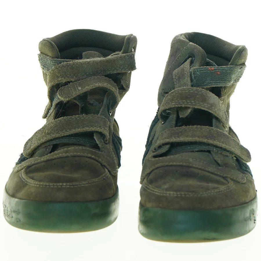 Grønne sneakers med velcro fra Hummel (str. 34)