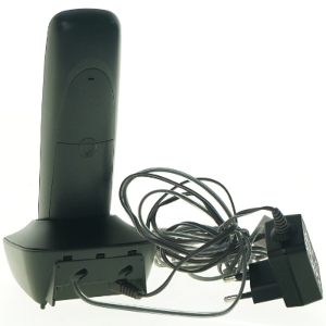 Trådløs telefon med oplader fra Panasonic (str. 18 x 9 cm)