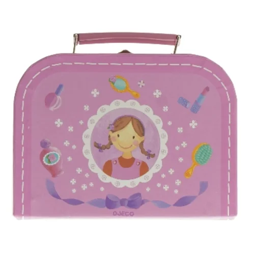 Dukke makeup- og pleje sæt med kuffert fra Djeco (str. 19,5x14,5 cm)