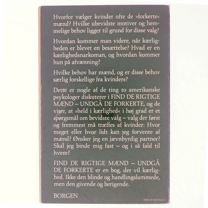 Find de rigtige mænd, undgå de forkerte af dr. Connell Cowan