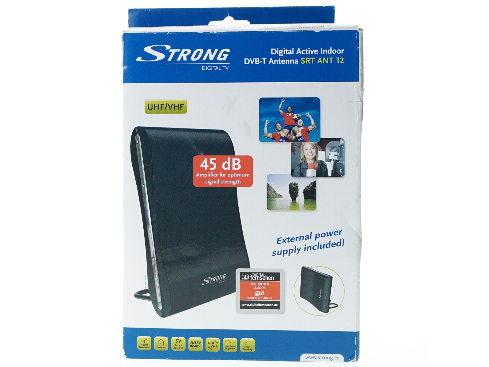Digital active indoor dvb t antenna srt ant 12 fra Strong Digital Tv (str. 22 x 16 x 10 cm)