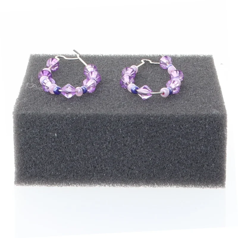 Perleøreringe (str. 4,5 x 2 cm)