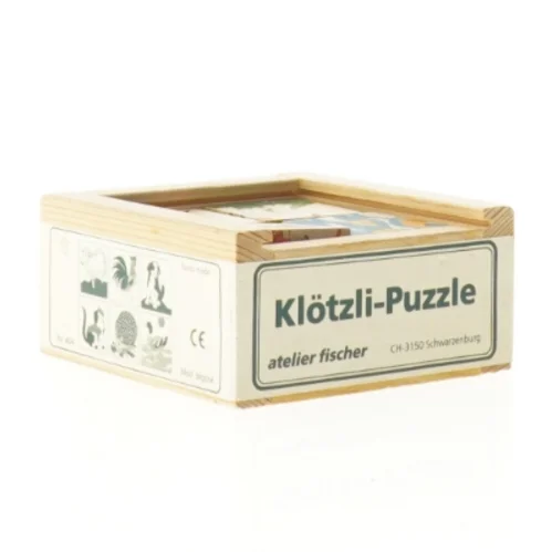 Træpuslespil (str. 10 x 10 x 5 cm)