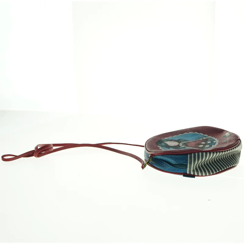 Rund skuldertaske med Gorjuss motiv fra Santoro (str. Diameter, 20 cm x 7 cm)