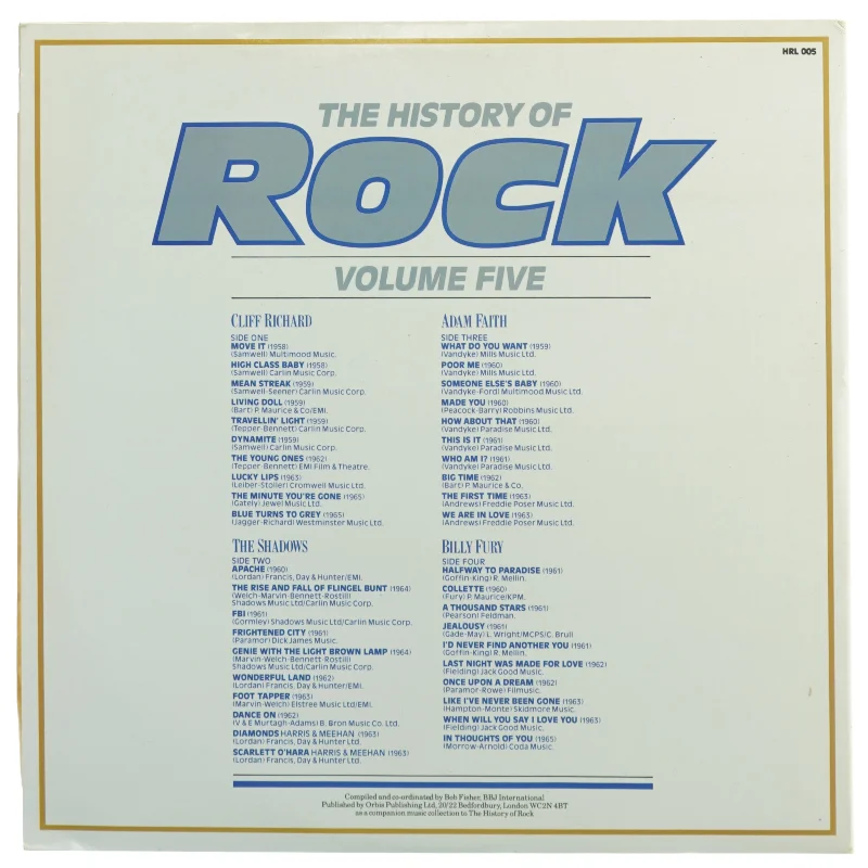 LP: The History of Rock Volume Five (str. 31 x, 31 cm)