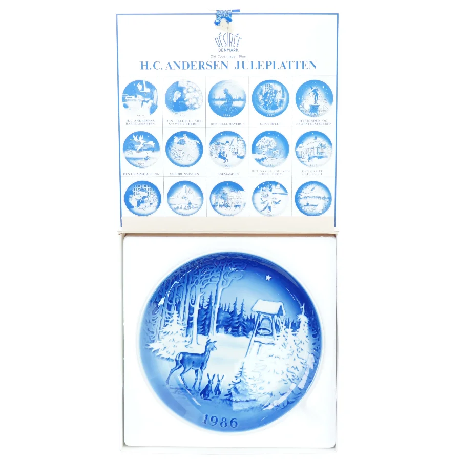 HC Andersen juleplatte fra Porcelænsfabrikken Desirée (str. 19 cm)