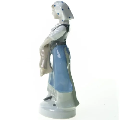 Bondepige i porcelæn fra Royal Copenhagen (str. 25 x 8 cm)