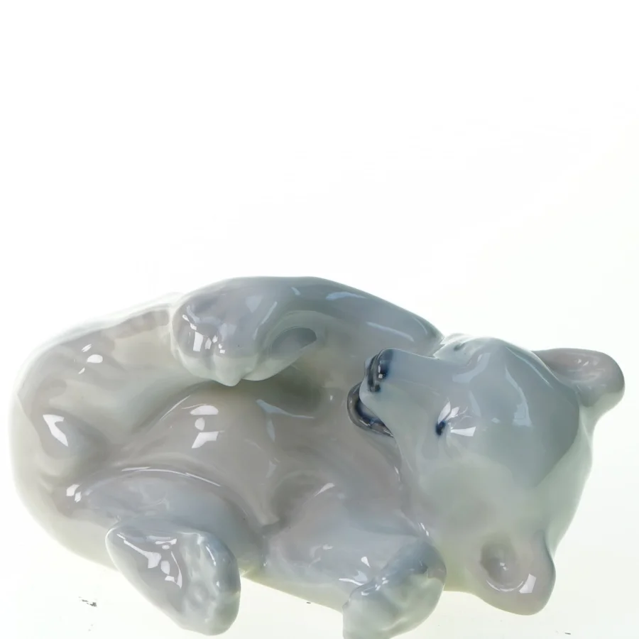 Liggende isbjørn fra Royal Copenhagen (str. 12 x 9 cm)