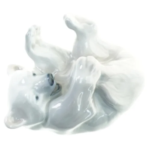 Liggende isbjørn fra Royal Copenhagen (str. 12 x 9 cm)