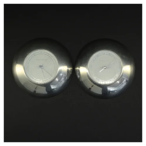 Georg Jensen vægur og trykmåler fra Georg Jensen (str. Diameter 14 cm h 3 cm)