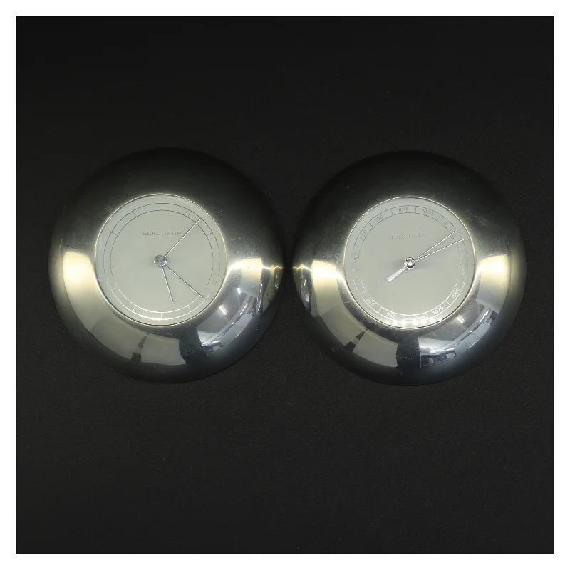 Georg Jensen vægur og trykmåler fra Georg Jensen (str. Diameter 14 cm h 3 cm)