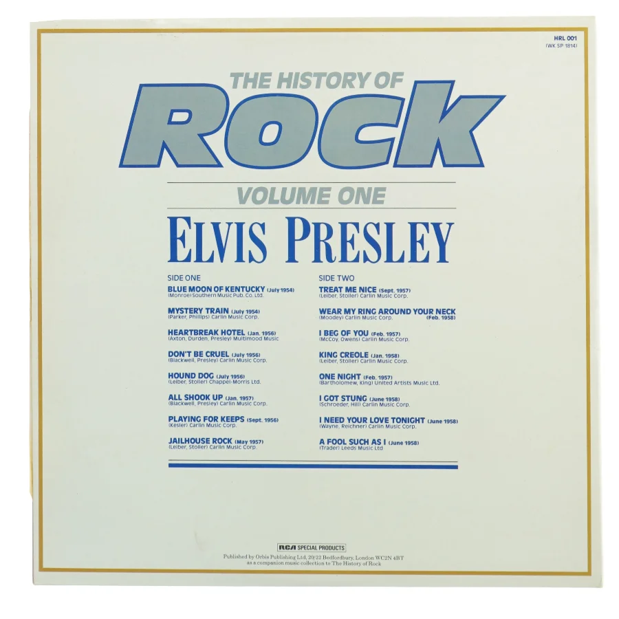 Elvis Presley vinylplade (str. 31 x, 31 cm)