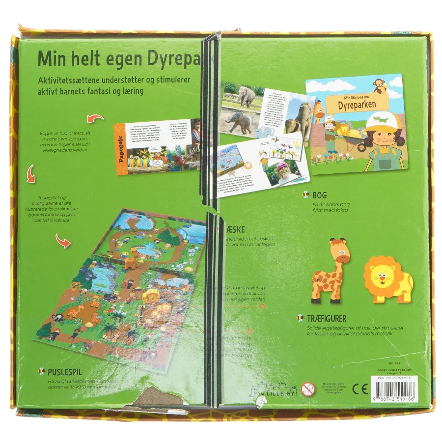 Aktivitetssæt 'Min helt egen Dyrepark' fra Min Lille By (str. 31x28,5 cm)