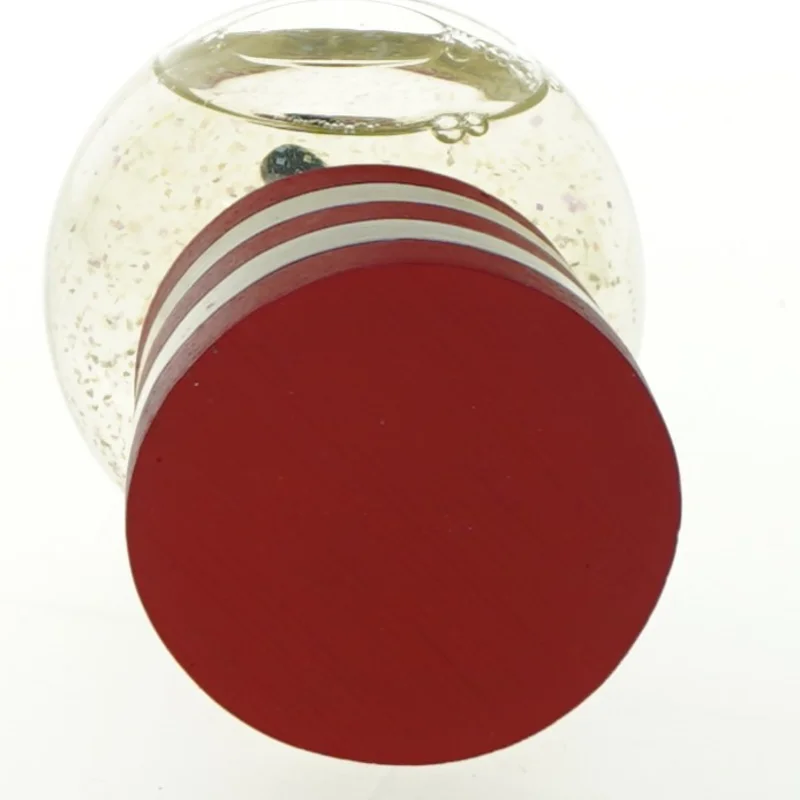 To Snekugler med nissepige og julemand (str. 10x8 cm)