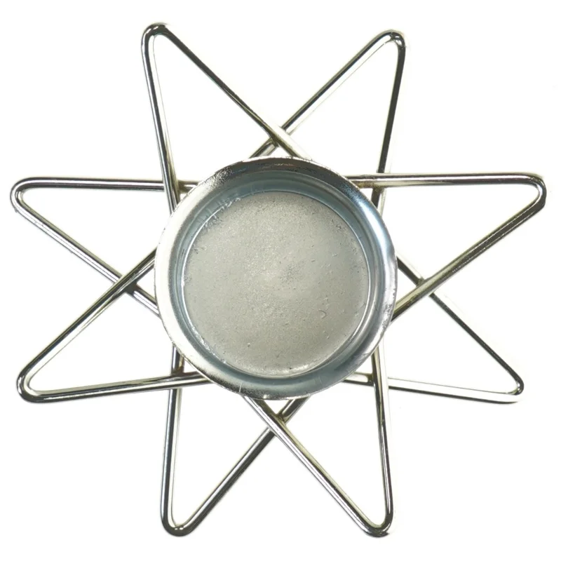 Jule kalenderlys stjerne lysstage (str. 15x4 cm)