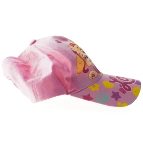 Lyserød Paw Patrol kasket til børn fra nickelodeon med motiv af Skye og Everst (str. Ø 17 cm)