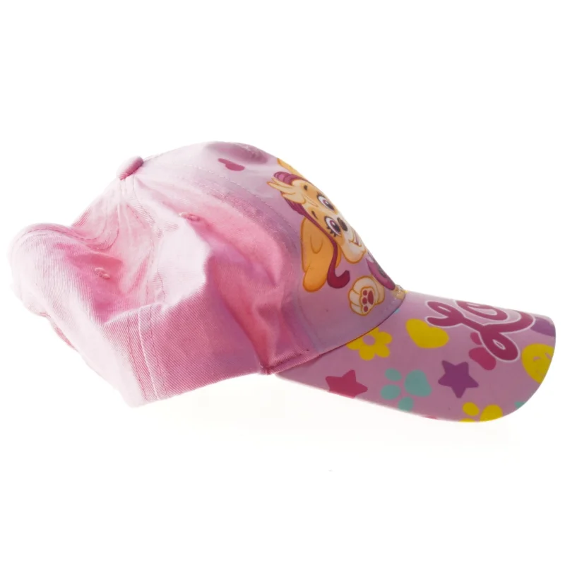 Lyserød Paw Patrol kasket til børn fra nickelodeon med motiv af Skye og Everst (str. Ø 17 cm)