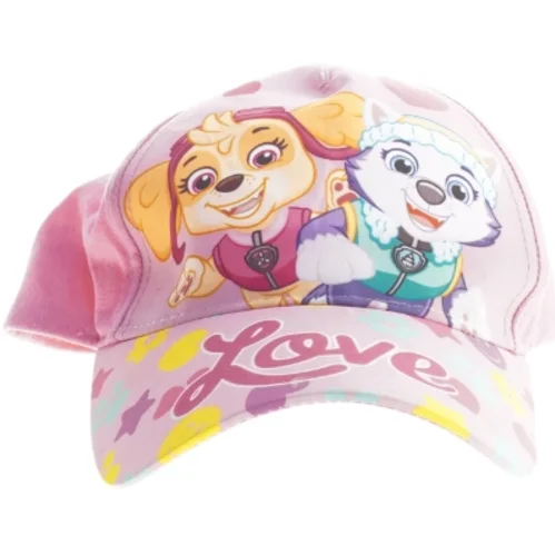 Lyserød Paw Patrol kasket til børn fra nickelodeon med motiv af Skye og Everst (str. Ø 17 cm)