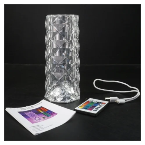 Krystallampe med fjernbetjening fra Superbrugsen (str. 20 cm)