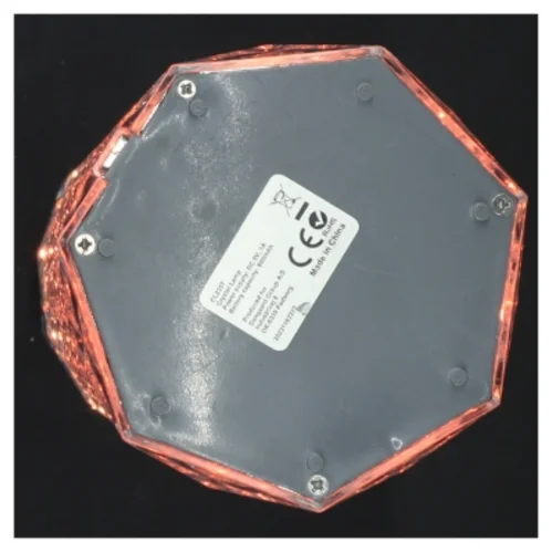 Krystallampe med fjernbetjening fra Superbrugsen (str. 20 cm)