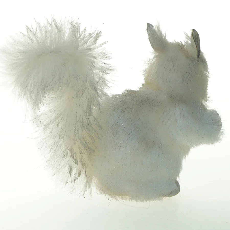 Jule glitter egern figur (str. 17x17 cm)