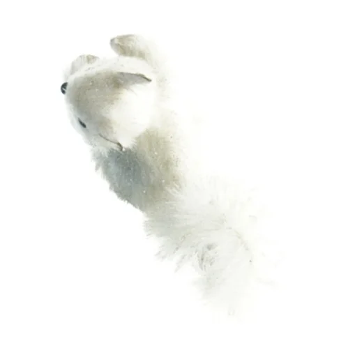 Jule glitter egern figur (str. 17x17 cm)