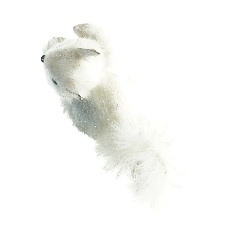 Jule glitter egern figur (str. 17x17 cm)