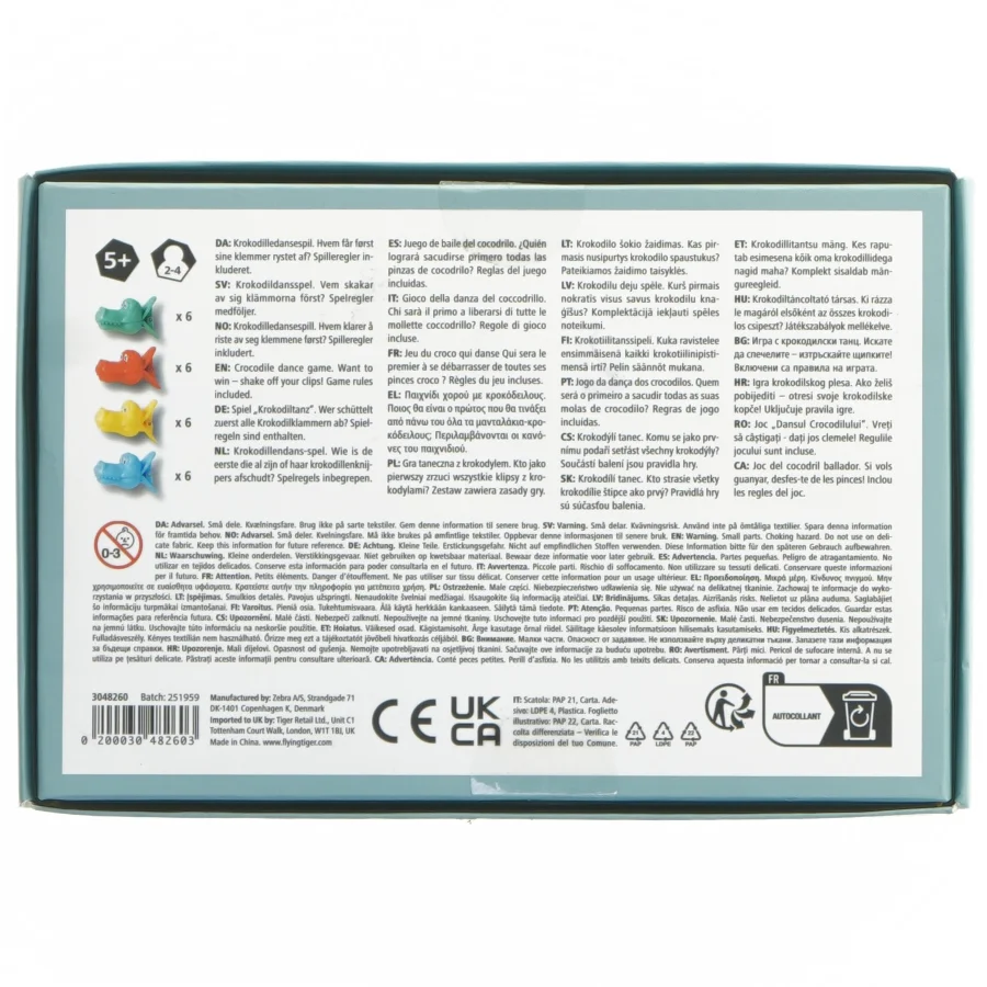 Krokodilledansespil fra Flying Tiger (str. 19,5x13 cm)