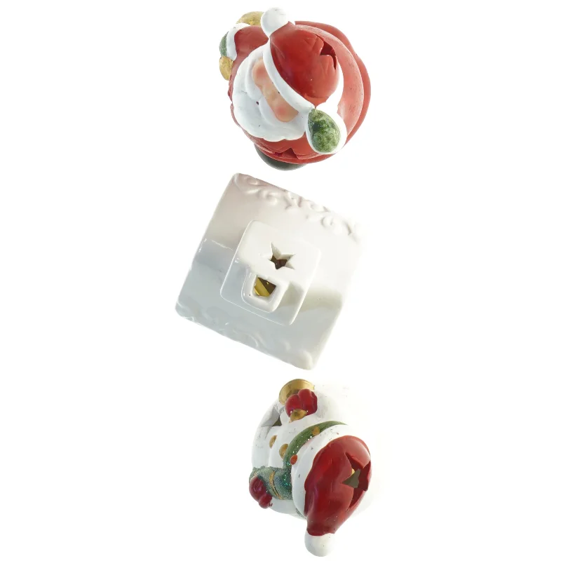 Tre led lys dekorationer med blink og farveskift   (str. 12x8 cm)