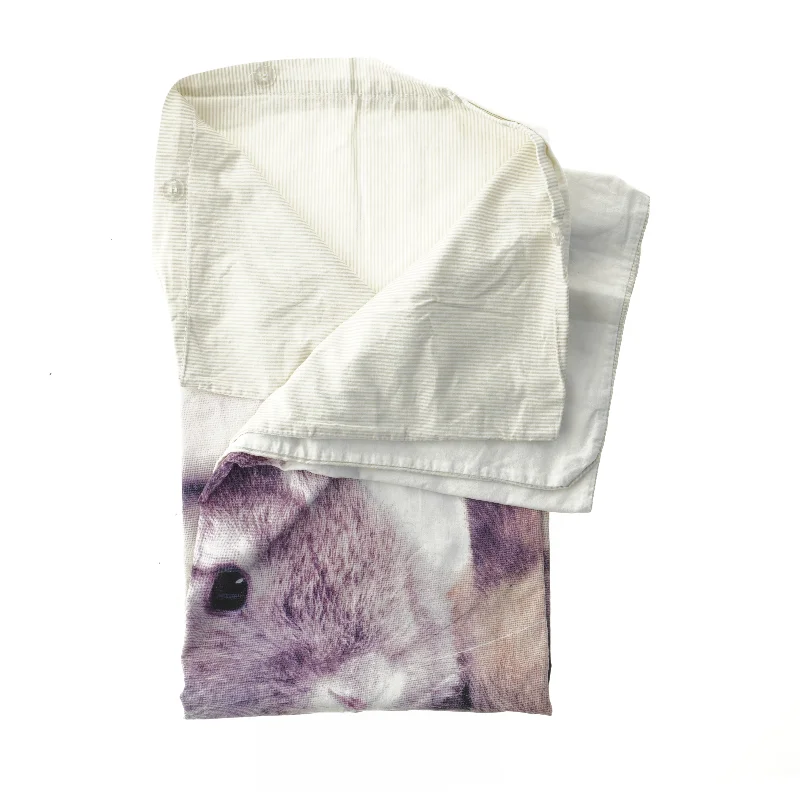 Baby dynebetræk med kaninmotiv (str. 90x70 cm)