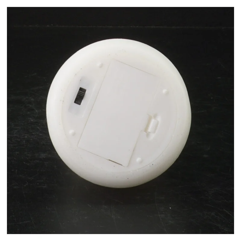 Hvid jule engel i led lys og sterin (str. H. 15 cm)