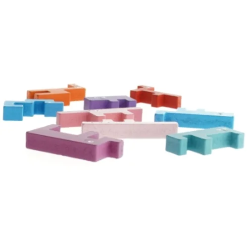 Farverige træklodser fra Flying Tiger (str. 8 x 1,5 cm)