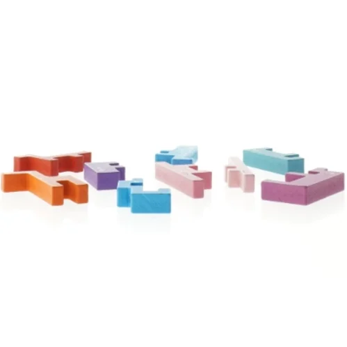 Farverige træklodser fra Flying Tiger (str. 8 x 1,5 cm)