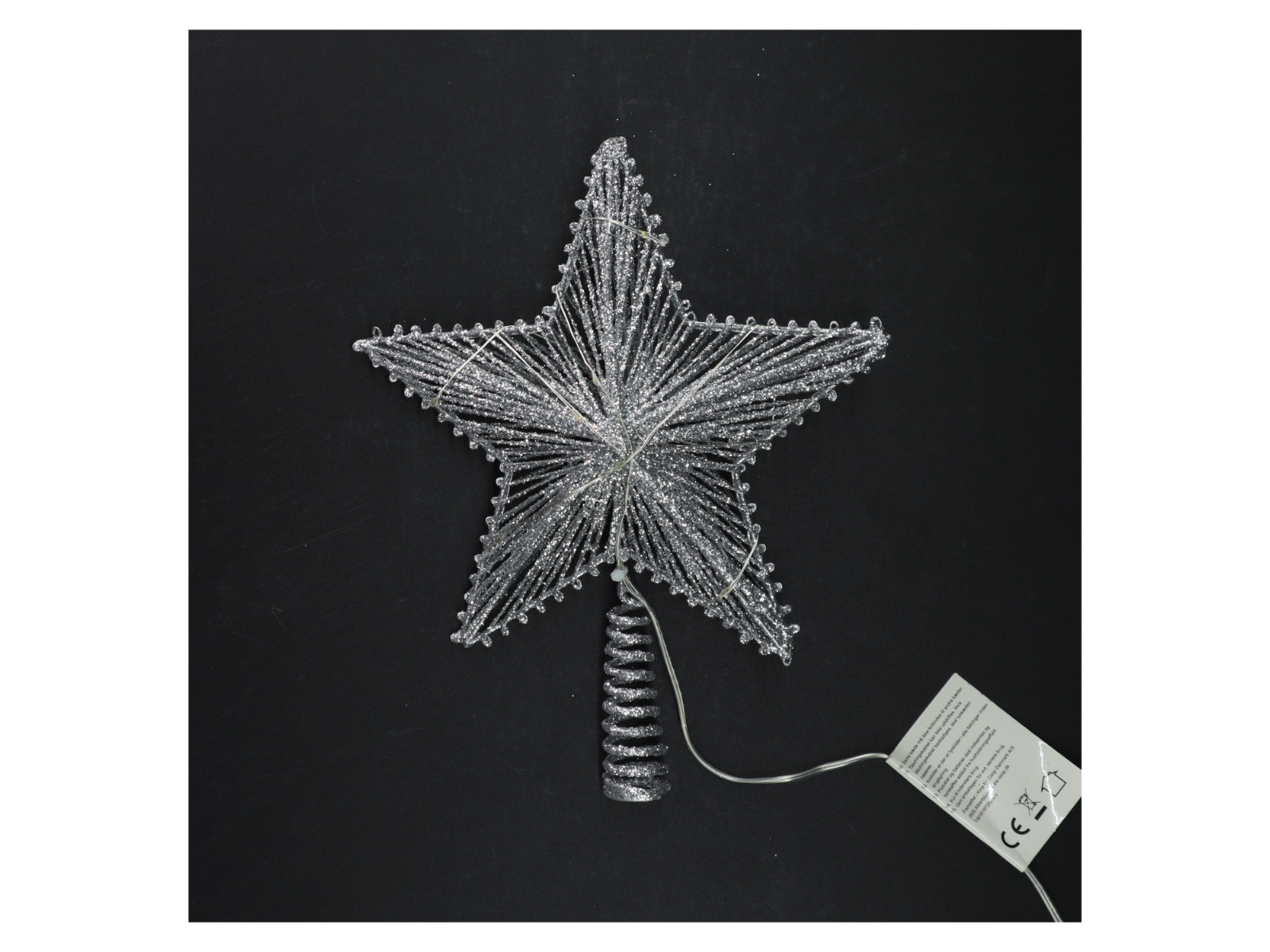 Dekorativ julestjerne med LED-lys (str. 16 x 20 cm)