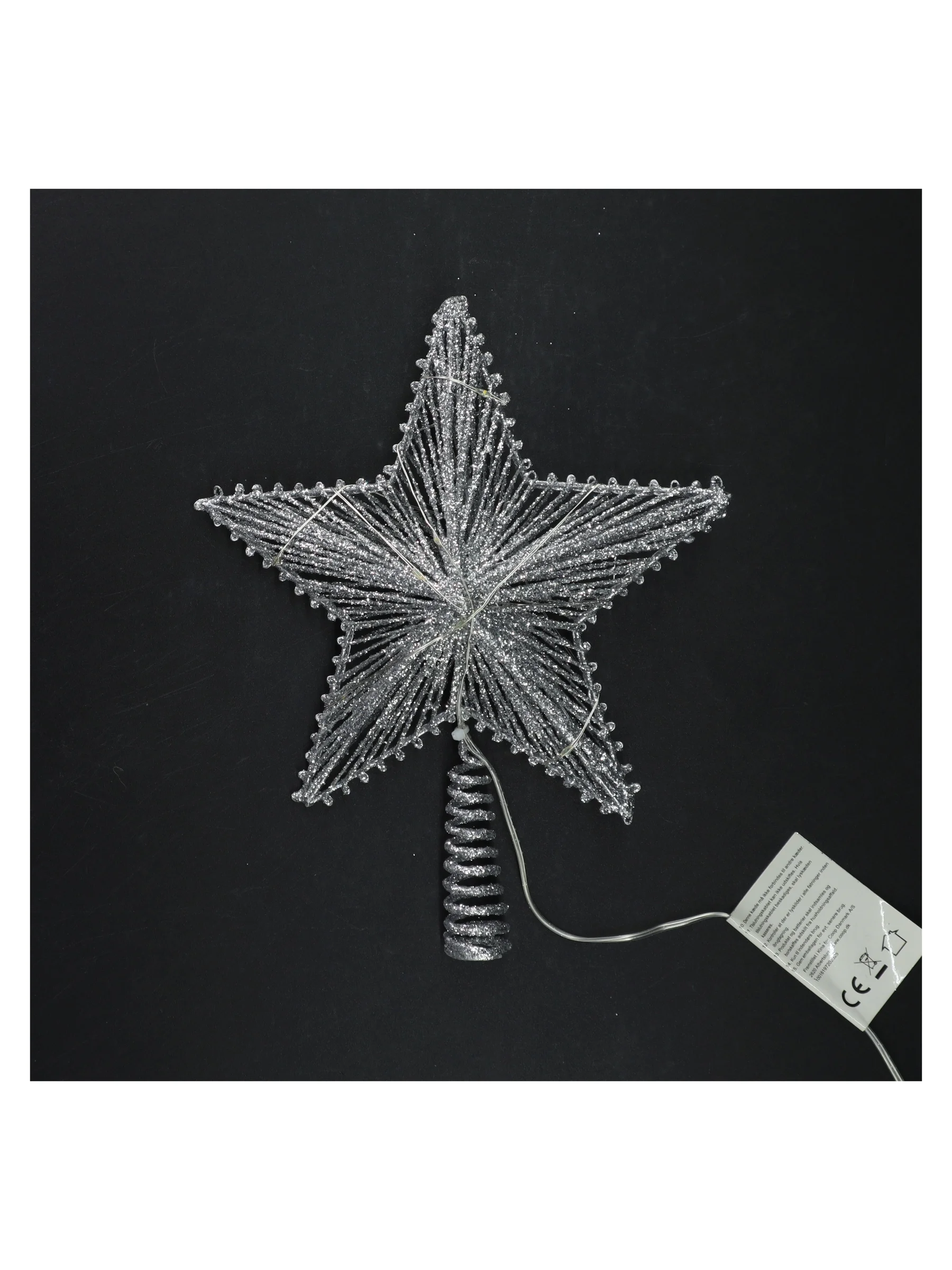 Dekorativ julestjerne med LED-lys (str. 16 x 20 cm)