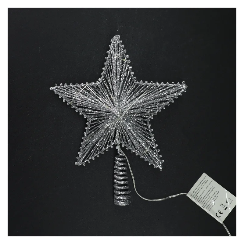 Dekorativ julestjerne med LED-lys (str. 16 x 20 cm)