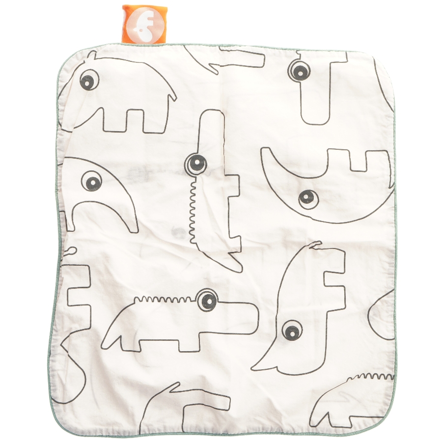 Done by deer baby pudebetræk med zoo dyr (aldrig brugt men vasket)  (str. 38x44 cm)