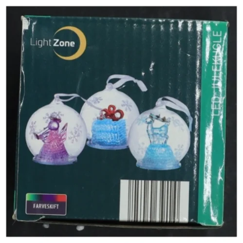 LED-julekugle med farveskift fra Light Zone (str. Ø 7 cm)