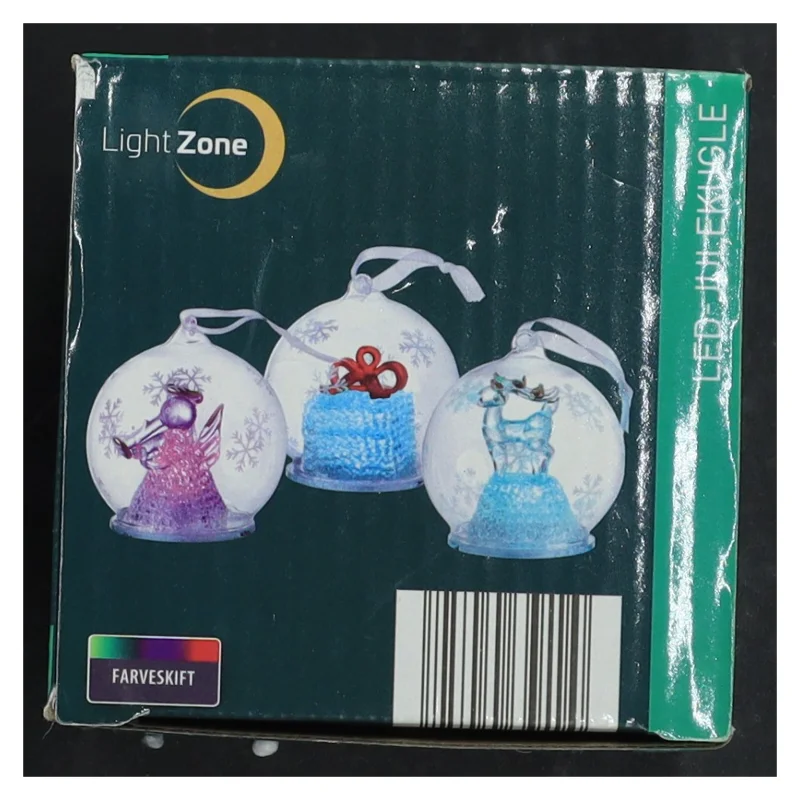 LED-julekugle med farveskift fra Light Zone (str. Ø 7 cm)