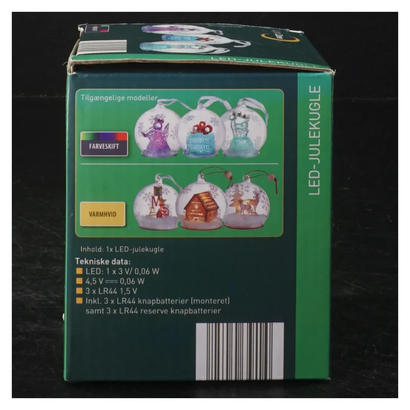 LED-julekugle med farveskift fra Light Zone (str. Ø 7 cm)