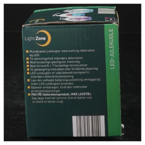 LED-julekugle med farveskift fra Light Zone (str. Ø 7 cm)