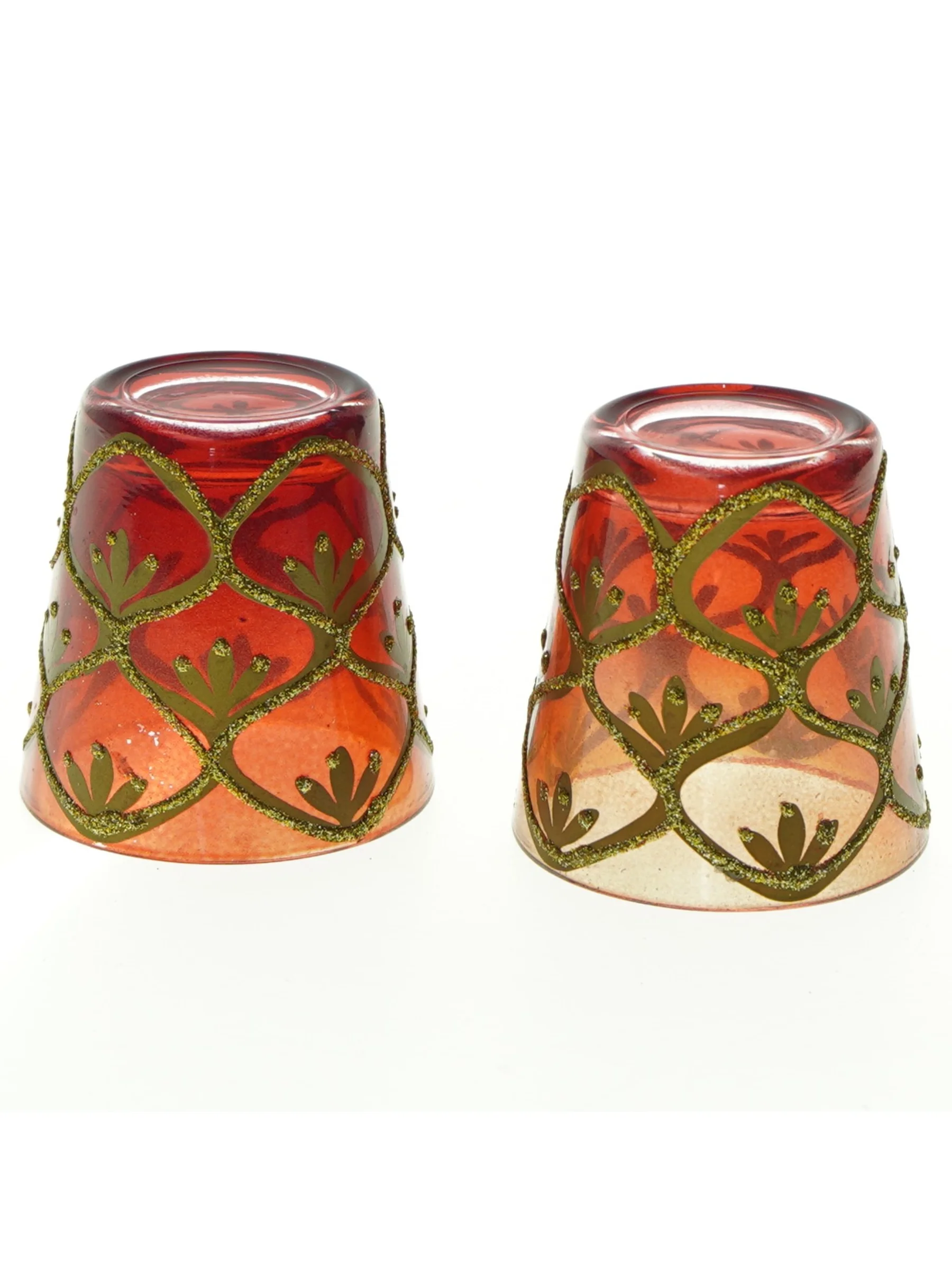 Dekorative glaslysestager (str. Ø. 6,5 cm. h. 6,5 cm)