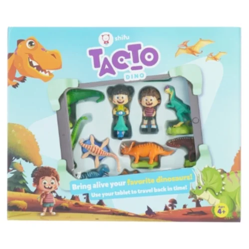 Interaktivt dinosaur spil med figurer fra Shifu legeakademiey (str. Kasse 31 x 26 x 6 cm)