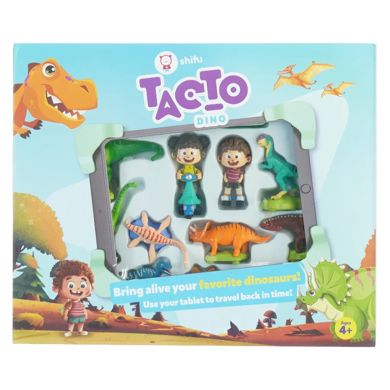 Interaktivt dinosaur spil med figurer fra Shifu legeakademiey (str. Kasse 31 x 26 x 6 cm)