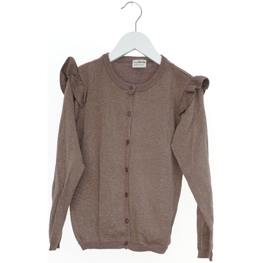 Friends jule glimmer børne cardigan str. 128 med Pynteflæser og glimmer 