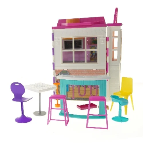 Barbie café legesæt/restaurant med møbler fra Barbie (str. 30,5x39,5x12 cm)