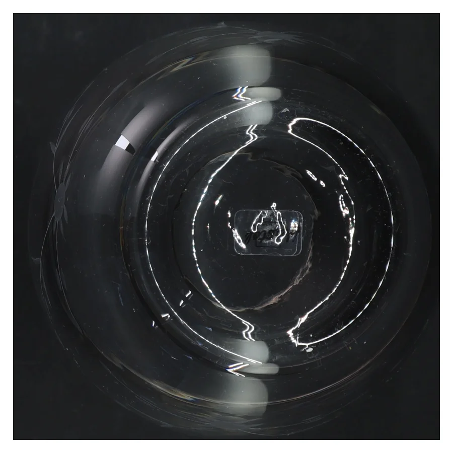 Dekoreret glasvase fra Herstal (str. H. 22 cm. ø. 14 cm)