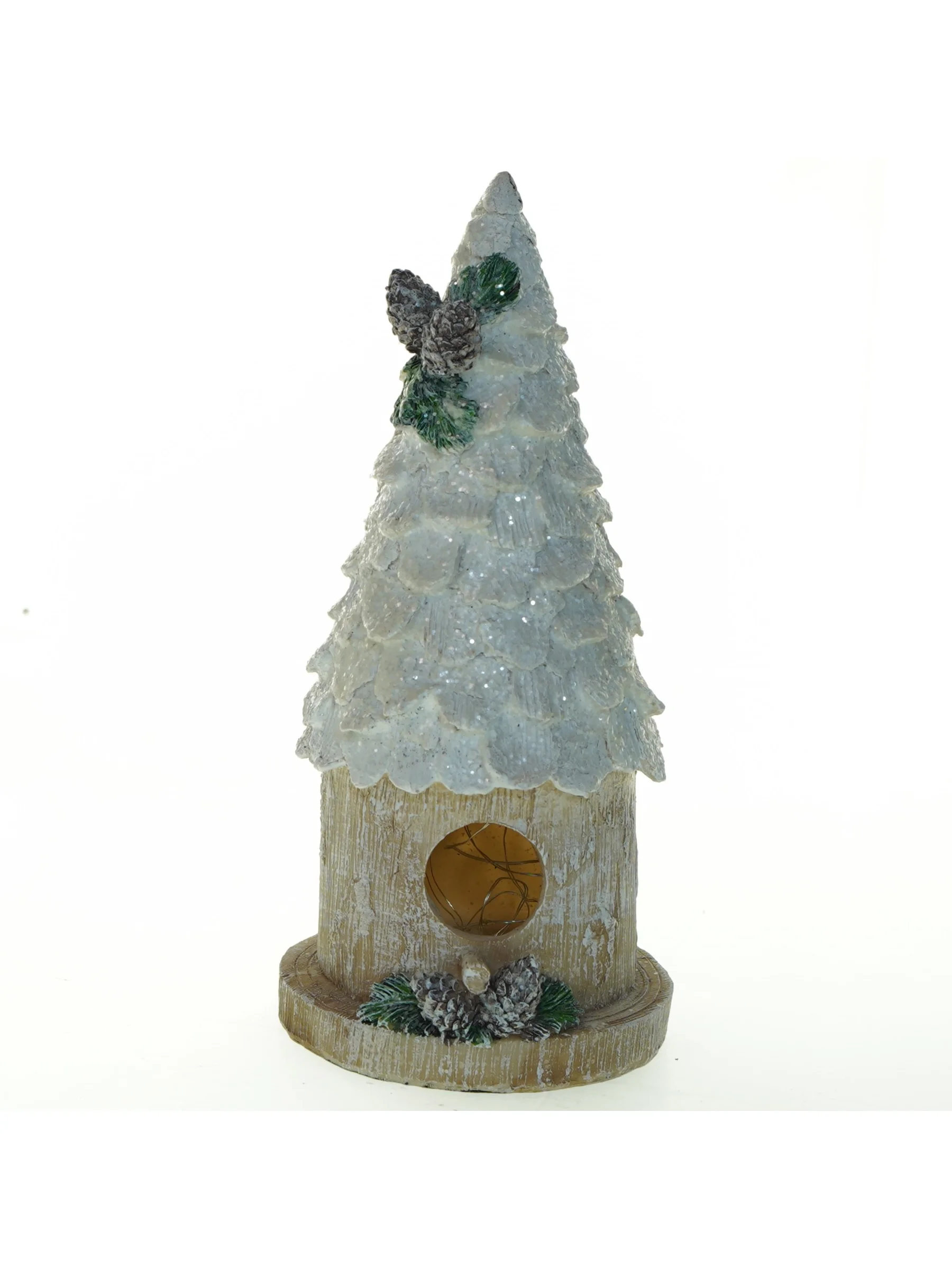 Dekorativt juletræ med belysning (batterier) (str. 26x12 cm)