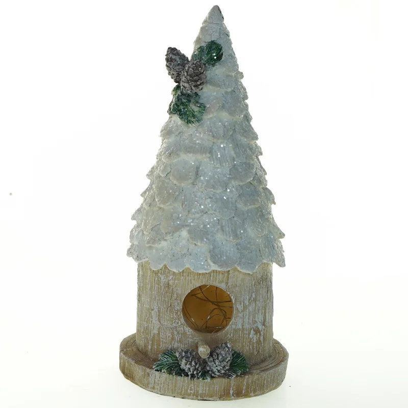 Dekorativt juletræ med belysning (batterier) (str. 26x12 cm)